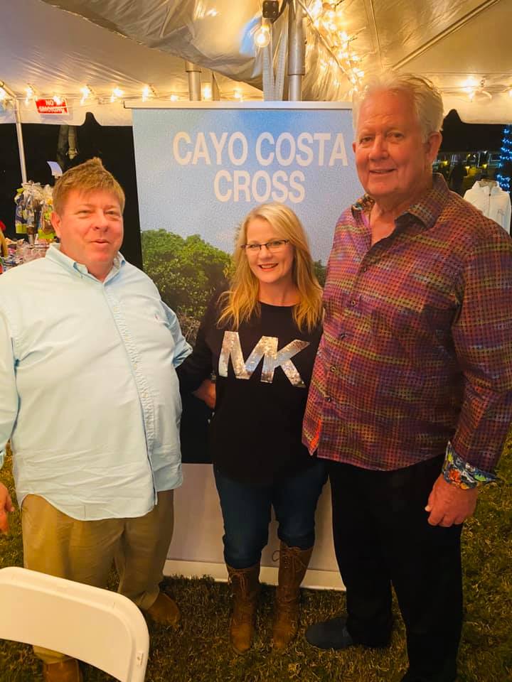John and his wife, Kimberly, with the owner of Cabbage Key, and good friend, Rob Wells.