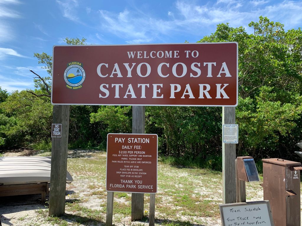 The bayside entrance to the Cayo Costa State Park, an island in Southwest Florida, just south of the historic village of Boca Grande.  