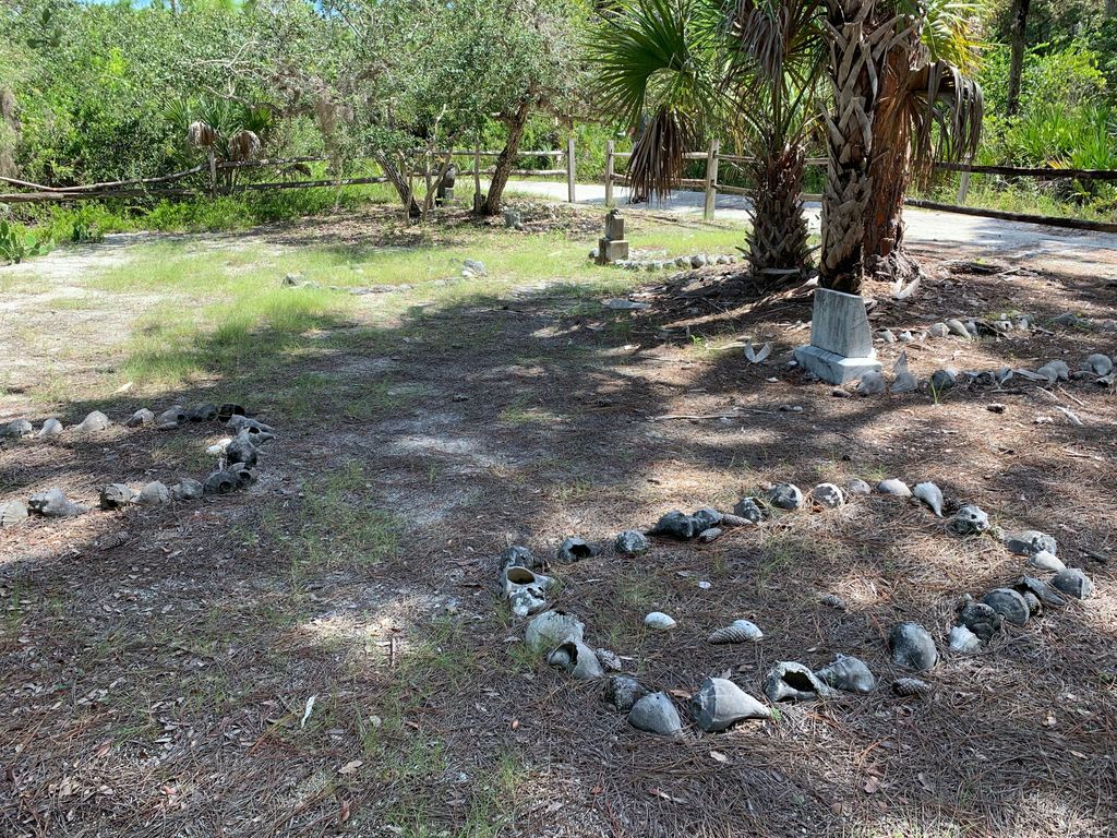 The pioneer cemetery on Cayo Costa.  The buried treasure in “Cayo Costa Cross” was a rumor passed from generation to generation in the character Lynn Chapman’s family.  When Lynn finally decided to divorce her controlling husband, Bobby, the secrets of the location of the buried treasure are exposed.